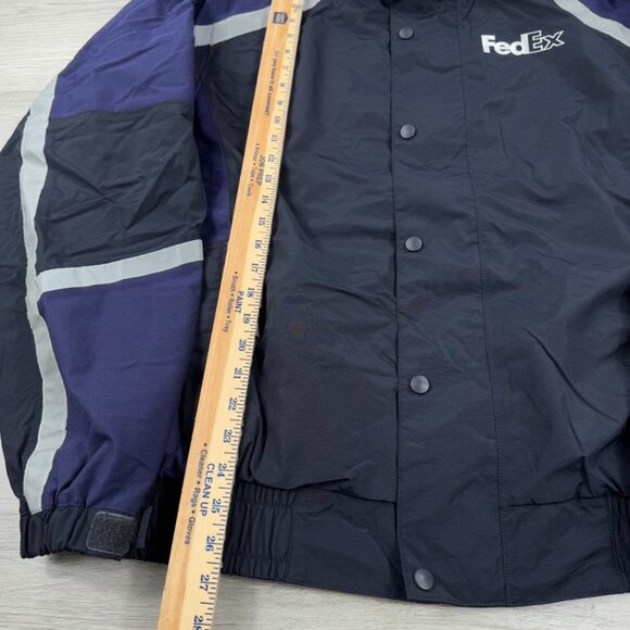 FedEx Jacket Mens XL Hooded Full Zip Rain Reflective ImageWear Stan Her… - Picture 3 of 8